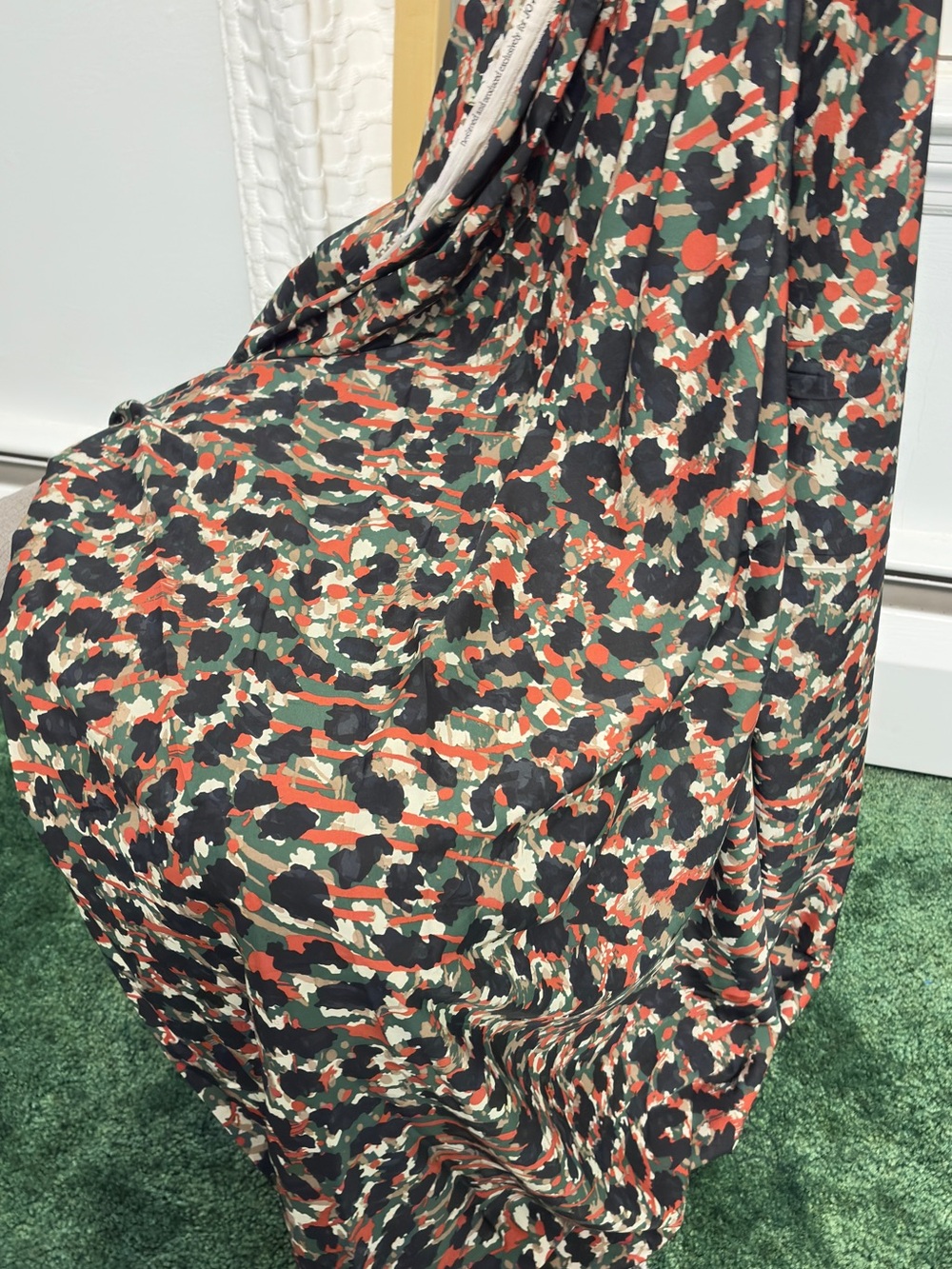5 Yards of Camouflage Print Fabric in Black, Olive & Rust (60” width)